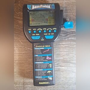 Vintage Radica Bass Fishin' 3732 Handheld Electronic Fishing Game 1996 - Tested